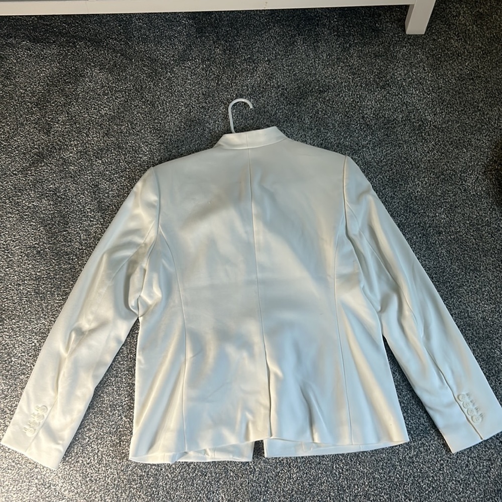 white Ann Taylor blazer size 12 - Picture 2 of 3